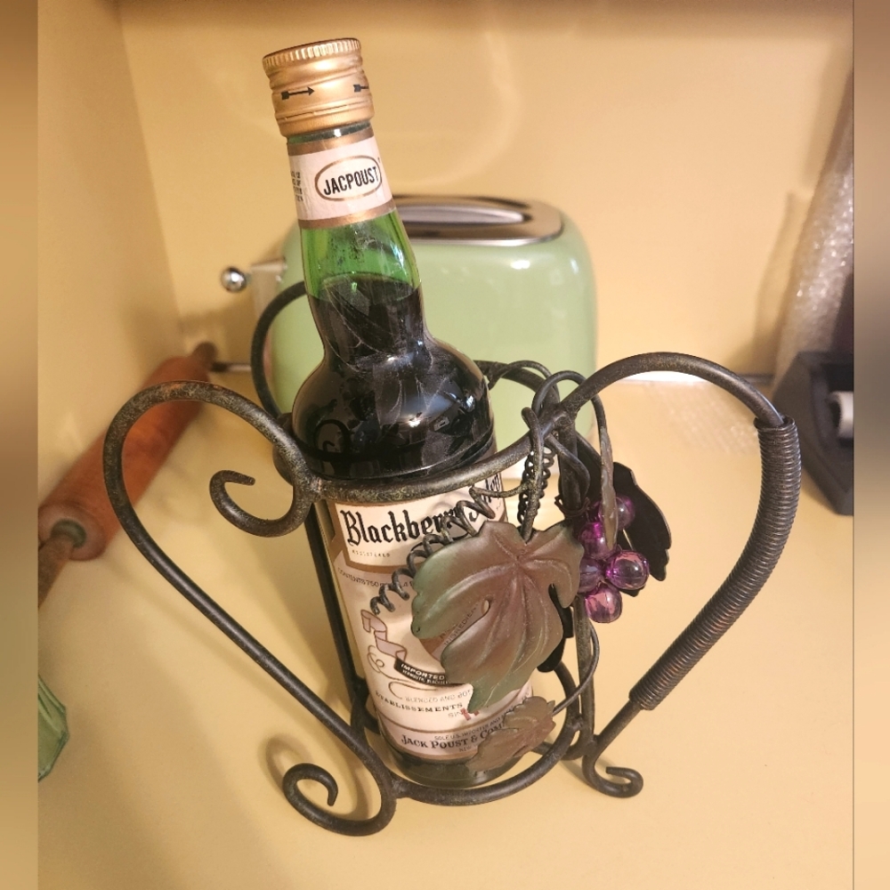 Williams Sonoma Wrought Iron Wine Bottle Holder